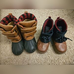 GAP Brown and Black Kids' Rain Boots